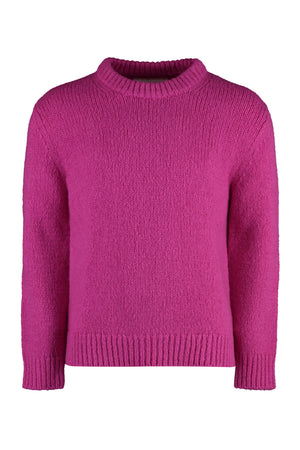 Wool-blend crew-neck sweater-0